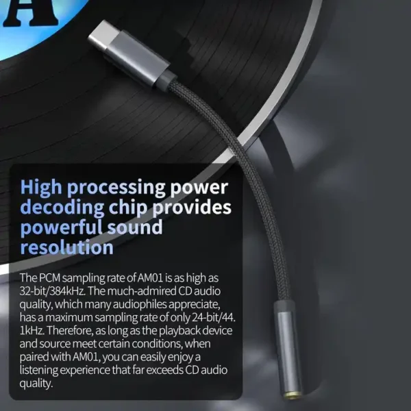 A64a407c5a52149aababb7da252f2fe7eG KZ AM01 USB-C DAC Adapter – High-Resolution Audio IEM DAC