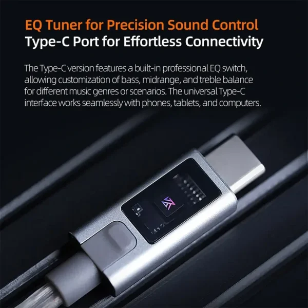 KZ M2 – Dual Mic Upgrade Type-C Cable built-in DAC and EQ modes