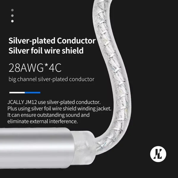 He01a6497447d4e739801974c6d041eb4j Jcally JM12 Silver Plated Cable