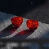Waner Red Lion edition translucent ruby red hybrid IEM with burgundy braided detachable audio cable