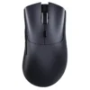 Clean top-view product photo of the minimalist matte Black variant of the Attack Shark R1 competitive wireless mouse.