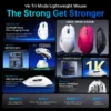 attack-shark-v6-tri-mode-mouse-full-specifications Full features infographic of the Attack Shark V6 showing the 65g weight, PAW3311 sensor, and right-hand waist-hugging ergonomic shape