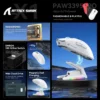 attack-shark-x1-mouse-features-specs-paw3395pro-hzstech Feature overview of the Attack Shark X1 gaming mouse showcasing its 53g ultra-light design, OMRON switches, web-based driver, and magnetic fast charging base.