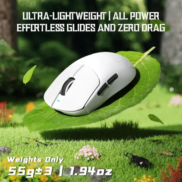 Attack Shark X8SE 55g ultra-lightweight gaming mouse structural design details on hzstech Pakistan.