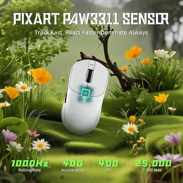 Attack Shark X8SE featuring the PixArt PAW3311 sensor and 25K DPI, now available in Pakistan via hzstech.