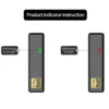 CALLY JM10 DAC LED indicator instructions showing a green light for PCM format and a red light for DSD format.