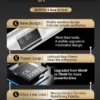 jcally-jm6-pro-2-upgrades-power-pakistan Infographic highlighting the three major upgrades of the JCALLY JM6 Pro 2: visible chip design, power leap to 70mW, and ultra-low loss circuitry.